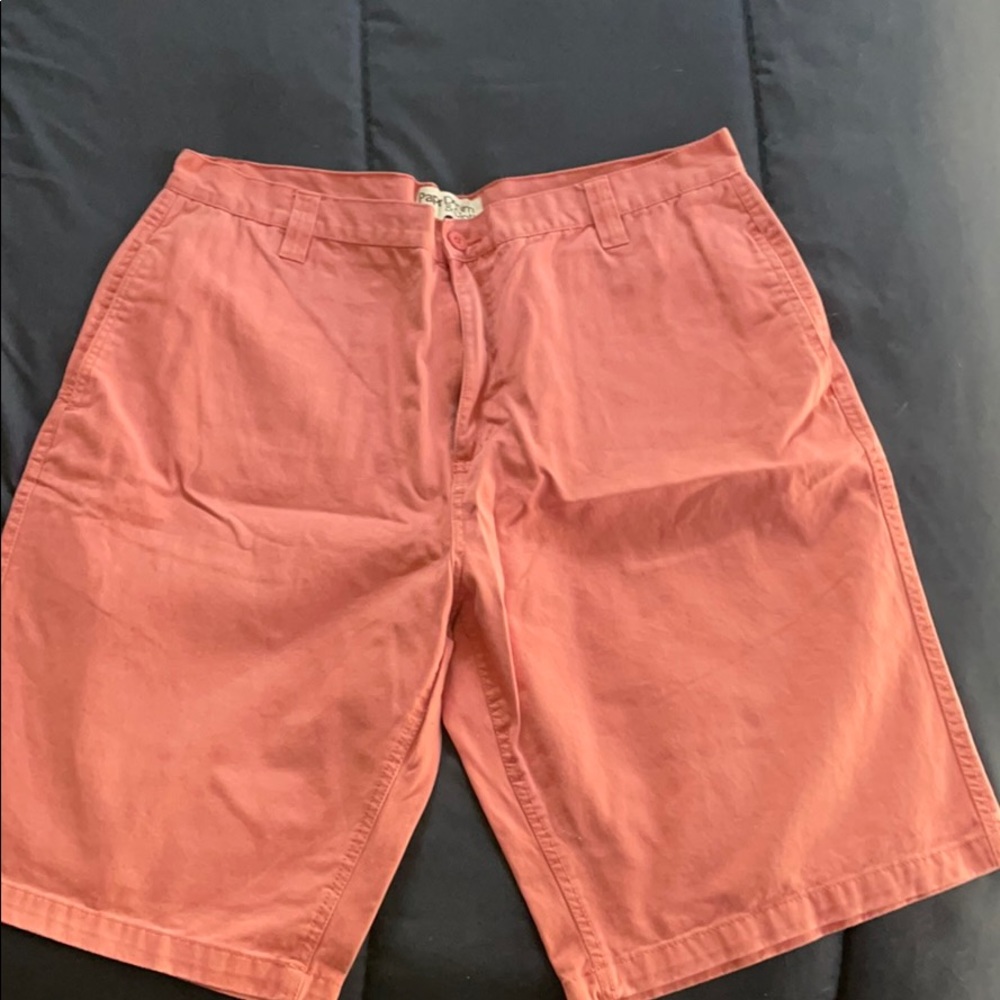 Paper denim & cloth flat front shorts.